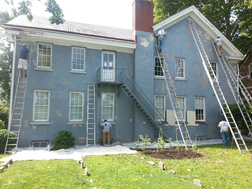 friends meeting house in progress