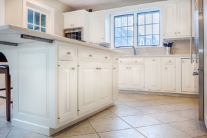 Kitchen cabinets painted white