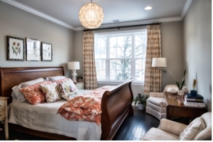 Greenleaf painted this bedroom in a soothing brown.