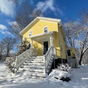 yellow exterior of historic house