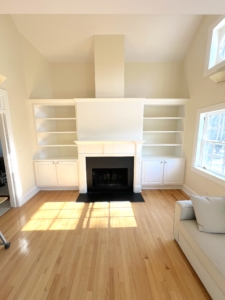 Custom-made shelving by Greenleaf Painters